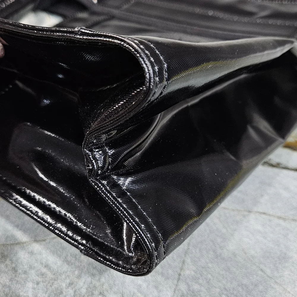 Tory Burch Ella Black Patent Leather Tote - Picture 8 of 15